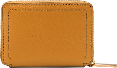 محفظة نسائية من Fossil Logan LiteHide™ مصنوعة من الجلد بتقنية RFID مع سحاب حول حافظة البطاقات، باللون البرتقالي (الموديل: SL10045763) in Saudi Arabia