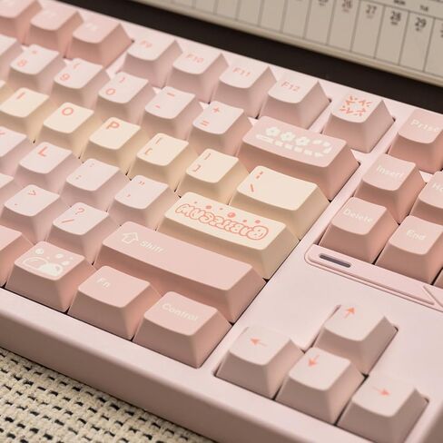PBT Pink Keycaps Set Cherry Profile Dopamine Keycaps Custom Dye-Sublimation لوحة المفاتيح Keycaps لـ 60٪ 65٪ 70٪ 75٪ 100٪ Cherry Gateron MX Switches لوحة المفاتيح الميكانيكية in Kuwait