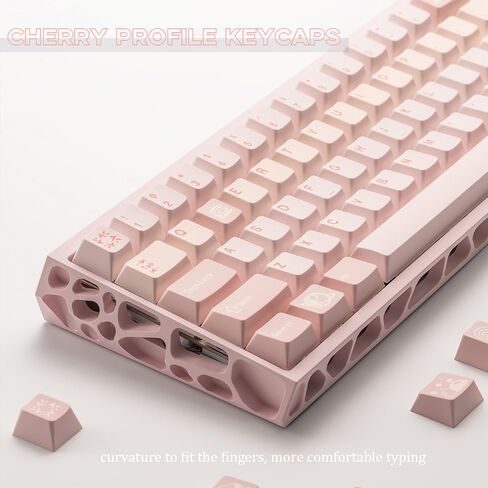 PBT Pink Keycaps Set Cherry Profile Dopamine Keycaps Custom Dye-Sublimation لوحة المفاتيح Keycaps لـ 60٪ 65٪ 70٪ 75٪ 100٪ Cherry Gateron MX Switches لوحة المفاتيح الميكانيكية in Kuwait