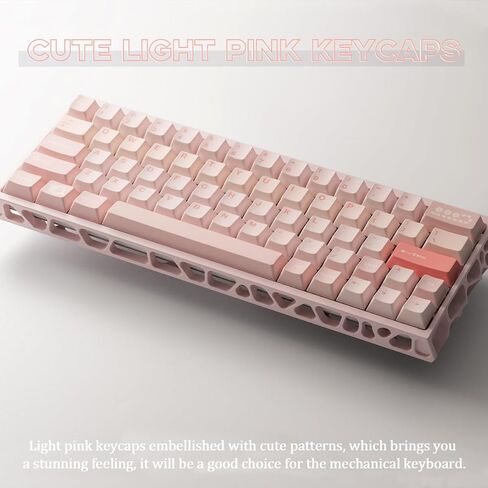 PBT Pink Keycaps Set Cherry Profile Dopamine Keycaps Custom Dye-Sublimation لوحة المفاتيح Keycaps لـ 60٪ 65٪ 70٪ 75٪ 100٪ Cherry Gateron MX Switches لوحة المفاتيح الميكانيكية in Kuwait