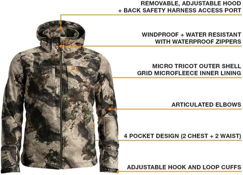 ScentLok BE:1 Paradigm Jacket - Midweight Wind and Water Resistant Camo Hunting Jacket in Saudi Arabia