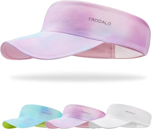 Kids Sun Visor Hats for Girls Boys, Lightweight Cooling Stretchy Visor, Packable Sports Hat for Running, Tennis, Golf in Saudi Arabia