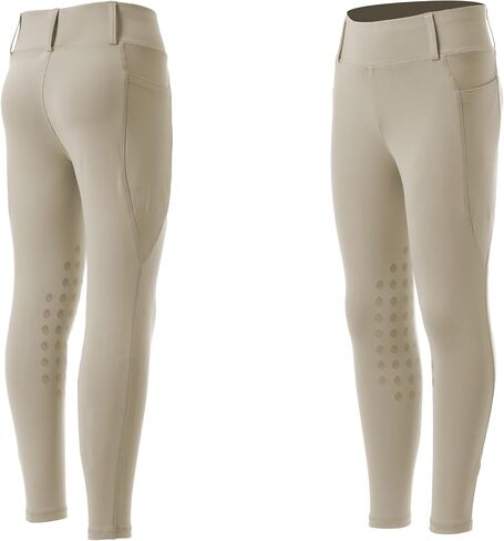 Equinavia Classic Kids Silicone Knee Patch Riding Pants, Breeches, Unisex Tights, Girls, Boys in Kuwait