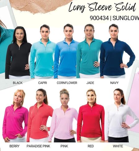 SanSoleil Sunglow Zip Mock. Black. 900434 in Saudi Arabia
