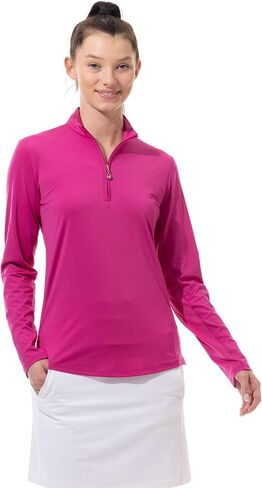 SanSoleil Sunglow Zip Mock. Black. 900434 in Saudi Arabia