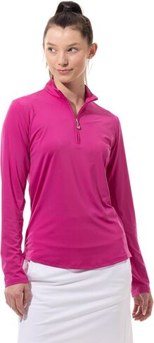 SanSoleil Sunglow Zip Mock. Black. 900434 in Saudi Arabia