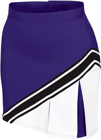 chassé Cheerleading Uniform Skirt for Girls - Blaze Boost, Fitted Asymmetrical Pleat Cheerleader Outfit in Saudi Arabia