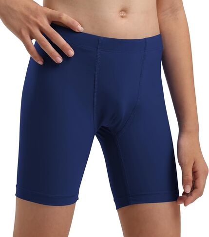 QBK Boys Swim Jammers 2T-14Years Youth Competitive Boyshort Swimsuit UPF 50+ Quick Dry Rash Guard Swimming Shorts in Saudi Arabia