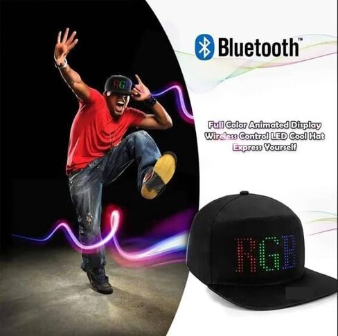 Programmable Message Hat LED Colorful Message Display, App Controlled in Saudi Arabia