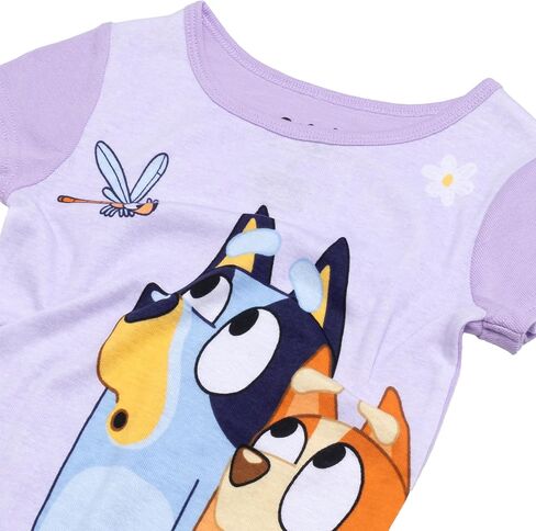 Bluey unisex-child 4-Piece Snug-fit Cotton Pajama Set, Soft & Cute for Kids in Saudi Arabia