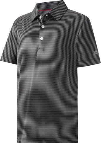 Boys Polo Shirts Short Sleeve Striped Performance Moisture Wicking Dry Fit Golf Shirts for Boys Youth Kids in Saudi Arabia