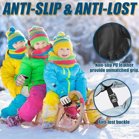 RIGWARL Kids Winter Gloves Waterproof Ski Snow Gloves for Cold Weather Outdoor Sports Snowboard for 6-12 Years Old Boys&Girls(Black) in Saudi Arabia