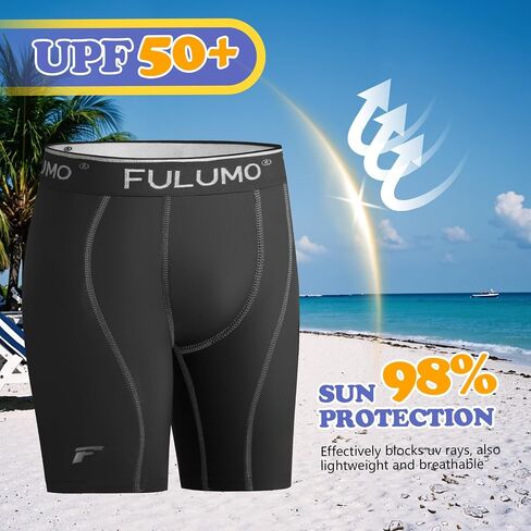 Boys'swim Jammers Youth Quick Dry Upf 50+ Sun Athletic Swimming Shorts للمسابقات الرياضية المائية الكربون in Kuwait