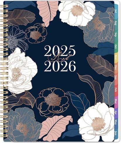 مخطط 2024-2025 - يوليو 2024 - يونيو 2025، 2024-2025 مخطط أسبوعي وشهري، 8 بوصة × 10 بوصة، 2024-2025 مخطط أكاديمي، علامات تبويب، غطاء متين in Kuwait