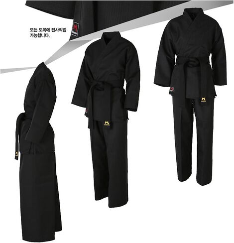 Korea Taekwondo Open Type Uniform for Kids Black Color MMA Martial Arts Judo Hapkido Demonstration Gym School Academy in Saudi Arabia