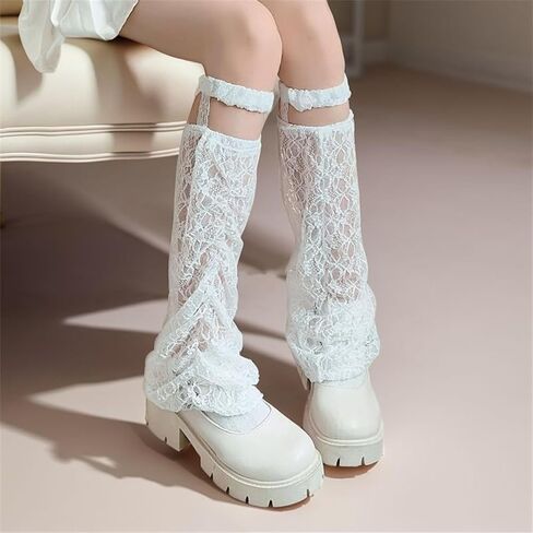 Sup-Coente Alt Long Leg Warmers for Women Y2k Goth Kawaii Cute Scene 80s Grunge in Saudi Arabia
