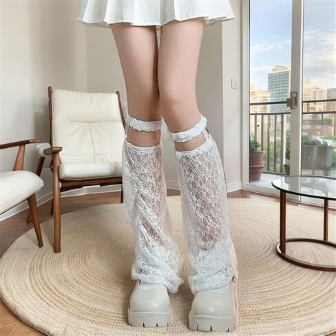 Sup-Coente Alt Long Leg Warmers for Women Y2k Goth Kawaii Cute Scene 80s Grunge in Saudi Arabia