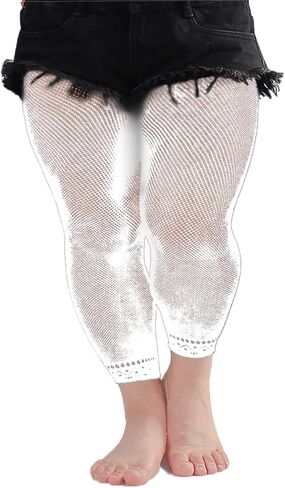 Womens Plus Size Footless Fishnet Tights Stockings High Waisted Net Footless Leggings in Saudi Arabia