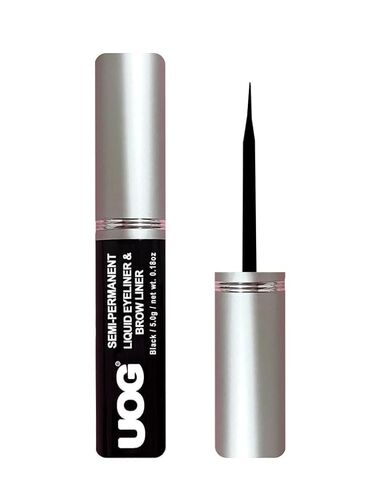 UOG Liquid Eyeliner & الحواجب بطانة-مقاومة للماء ، شبه دائمة ، مقاومة للتلطيف ، تصل إلى 7 أيام ، خالية من الحساسية مع نصيحة نحيلة دقيقة. 5.0 مل/0.18 فلوريدا أوقية (أسود ، 1 جهاز كمبيوتر) in Kuwait