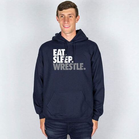 ChalkTalkSPORTS Wrestling Standard Sweatshirt | Eat Sleep Wrestle (Stack) Adults Sizes in Saudi Arabia