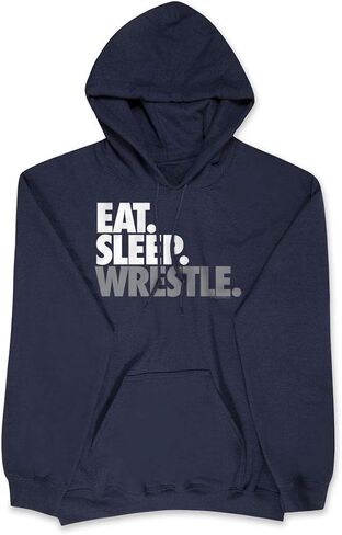 ChalkTalkSPORTS Wrestling Standard Sweatshirt | Eat Sleep Wrestle (Stack) Adults Sizes in Saudi Arabia