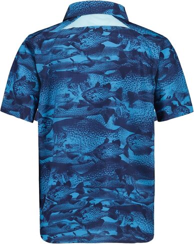 Under Armour UA Fish Print Fish Shirt, 486-Open Blue, YXL in Saudi Arabia
