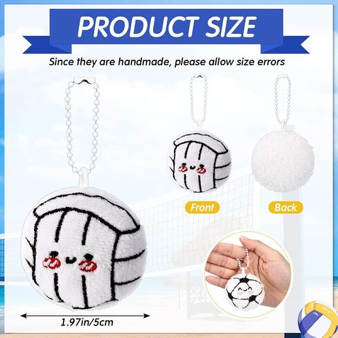 Simgoing 30 Pcs Soccer Keychain Gift Bulk Mini Plush Ball Prizes Funny Sports Players Team Party Favors Gifts for Group in Saudi Arabia