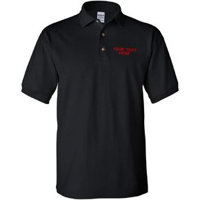 Polo Shirts for Men Custom Personalized Text Cotton Short Sleeves Golf Tees in Saudi Arabia