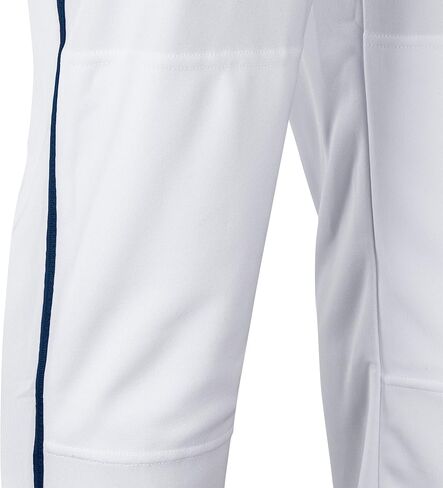 CHAMPRO Boys' Triple Crown Open Bottom Youth Baseball Pants, White, Navy Pipe, Large in Saudi Arabia