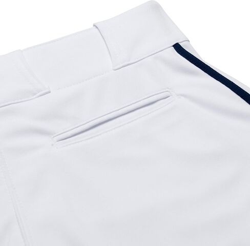 CHAMPRO Boys' Triple Crown Open Bottom Youth Baseball Pants, White, Navy Pipe, Large in Saudi Arabia