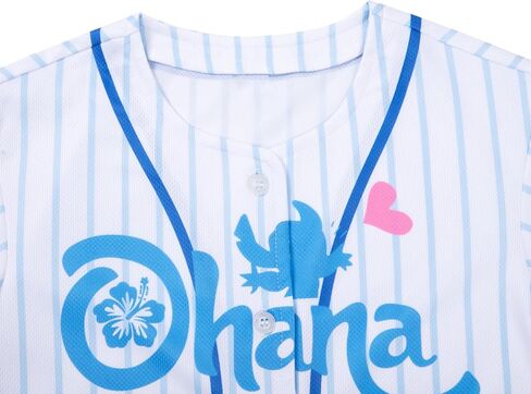 Yawtaut Baseball Jersey for Toddler Girl Boy Hawaiian Shirt Game Day Short Sleeve Button Down Shirts Ohana Tee Tops in Kuwait