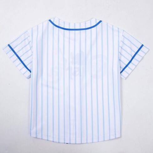 Yawtaut Baseball Jersey for Toddler Girl Boy Hawaiian Shirt Game Day Short Sleeve Button Down Shirts Ohana Tee Tops in Kuwait