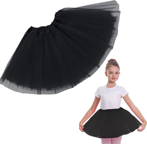 Girls Tutu Skirt 3 Layered Tulle Tutu Skirts for 0-8 Year, Birthday Dance Kids Halloween Costume Cosplay Party Supplies in Saudi Arabia