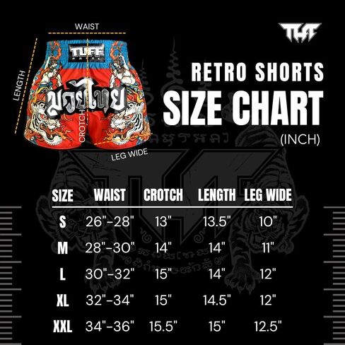 Muay Thai Boxing Shorts, MMA Training Kickboxing Trunks Retro Shorts in Saudi Arabia