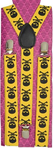 Unisex Clip-on Braces Elastic Suspender"Novelty" Design Y- back Suspenders in Saudi Arabia