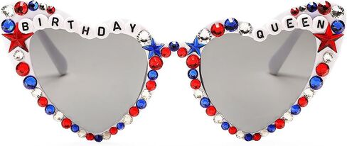 4th of July Outfits for Women Men Sunglasses, Red White and Blue Glasses Patriotic Forth of July Decorations in Saudi Arabia