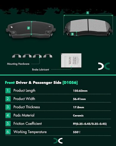 Ceramic Brake Pads Kit,SCITOO Brake Pads Rear Fit for 2009-2010 for Acura TSX,2008-2012 for Honda Accord, D1336 in Saudi Arabia