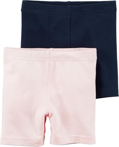 Carter's Little Girls' 2-Pack Bike Shorts (3T, Navy/Pink) in Saudi Arabia