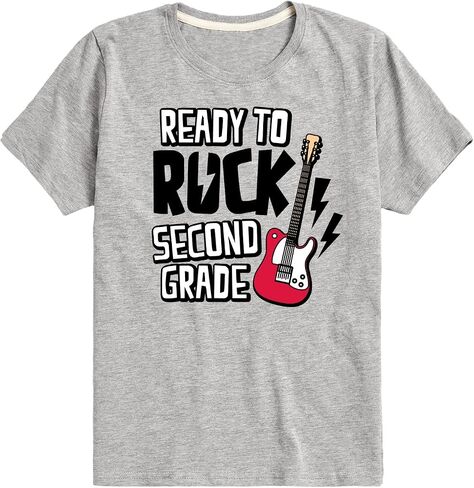 Instant Message - Ready to Rock Second Grade - Toddler & Youth Short Sleeve Graphic T-Shirt in Saudi Arabia