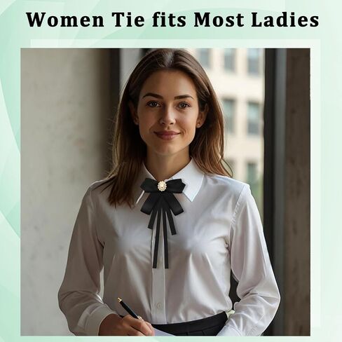 Bow Tie for Women, Pretied Girls Uniform Bowtie, Womens Ladies Bolo Ribbon Neck Bow Tie for Shirts Wedding School in Saudi Arabia