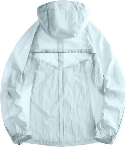 Raincoats for Women 2025 Lightweight Long Sleeve Sun Protection Hoodie Waterproof Outdoor Travel Jackets with Pocket in Kuwait