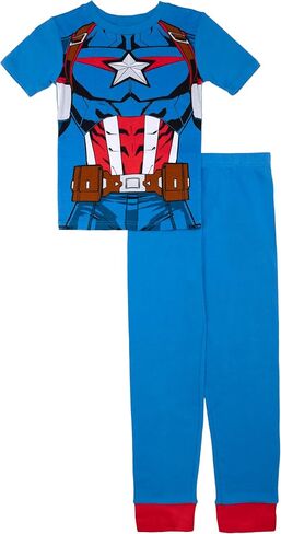 Marvel boys 2-piece Snug-fit Cotton Holiday Pajama Set, Soft & Cute for Kids in Saudi Arabia