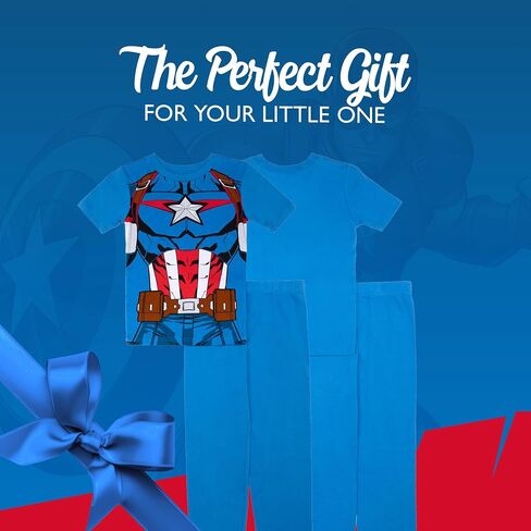 Marvel boys 2-piece Snug-fit Cotton Holiday Pajama Set, Soft & Cute for Kids in Saudi Arabia