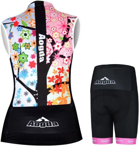 Aogda Cycling Jerseys Set Women Bicycle Tops Bike Shorts Team Biking Shirts in Kuwait