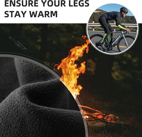 ROCKBROS Cycling Leg Sleeves for Men Women Thermal Compression Leg Sleeves UV Full Leg Warmers Winter for Running Football in Saudi Arabia