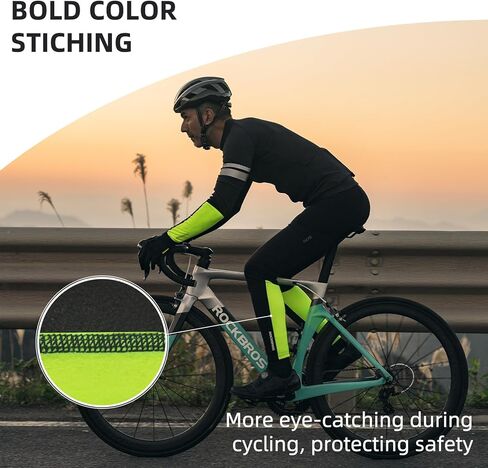 ROCKBROS Cycling Leg Sleeves for Men Women Thermal Compression Leg Sleeves UV Full Leg Warmers Winter for Running Football in Saudi Arabia