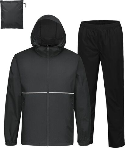 SWISSWELL Rain Suit Waterproof Breathable Lightweight Packable 2 Pieces Rainwear Rain Gear for Golf Hiking Fishing in Saudi Arabia