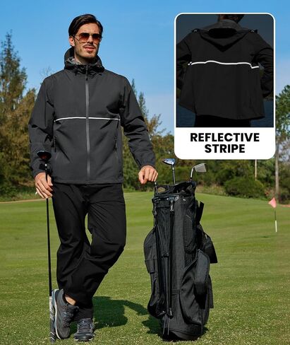 SWISSWELL Rain Suit Waterproof Breathable Lightweight Packable 2 Pieces Rainwear Rain Gear for Golf Hiking Fishing in Saudi Arabia