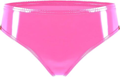 SEAUR Women’s Sexy Cheeky Panties Shiny PU Leather Underwear Rave Bottom in Saudi Arabia
