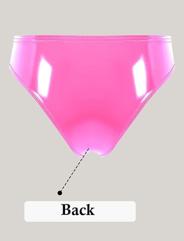 SEAUR Women’s Sexy Cheeky Panties Shiny PU Leather Underwear Rave Bottom in Saudi Arabia
